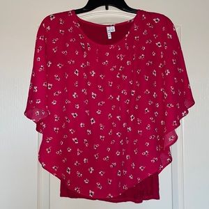 Elle poncho style blouse